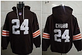 Nike Browns 24 Nick Chubb Brown All Stitched Hooded Sweatshirt,baseball caps,new era cap wholesale,wholesale hats